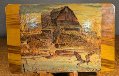 Vintage Terry Redlin ''Morning Chores'' 1979 The Farmer Magazine Farm Duck Outdoor