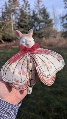 OOAK artist doll Art Doll  whimsical oddity ''Lady Mouse Moth Rosie'' Decoration