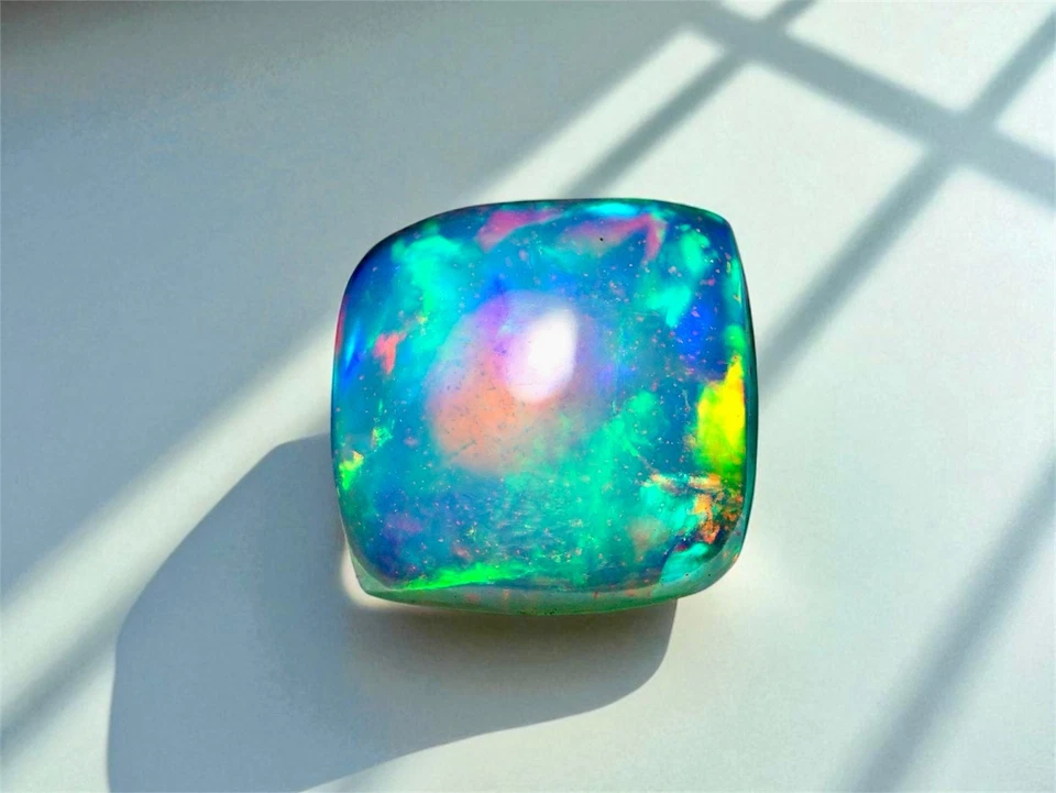 Natural Ethiopian opal cabochon, cushion shape opal,loose gemstone for jewelry - Image 2 of 3