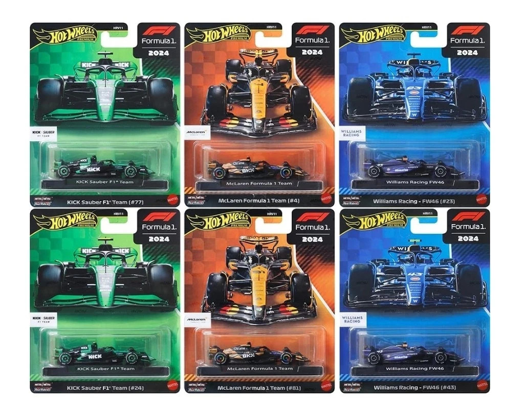 Hot Wheels Formula 1 2024年モデル 5台セット Hot Wheels 5-Pack Race Team, Formula 1 -Themed 1:64 Scale