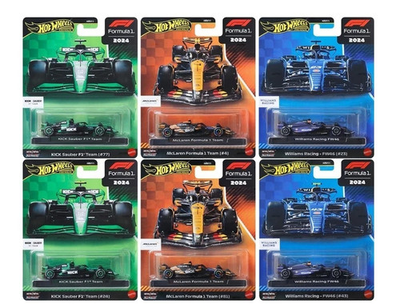 #ad Hot Wheels 2025 Premium Formula 1 2024 Season F1 Mix 2 Set of 6 Cars HRV11 956G $89.99