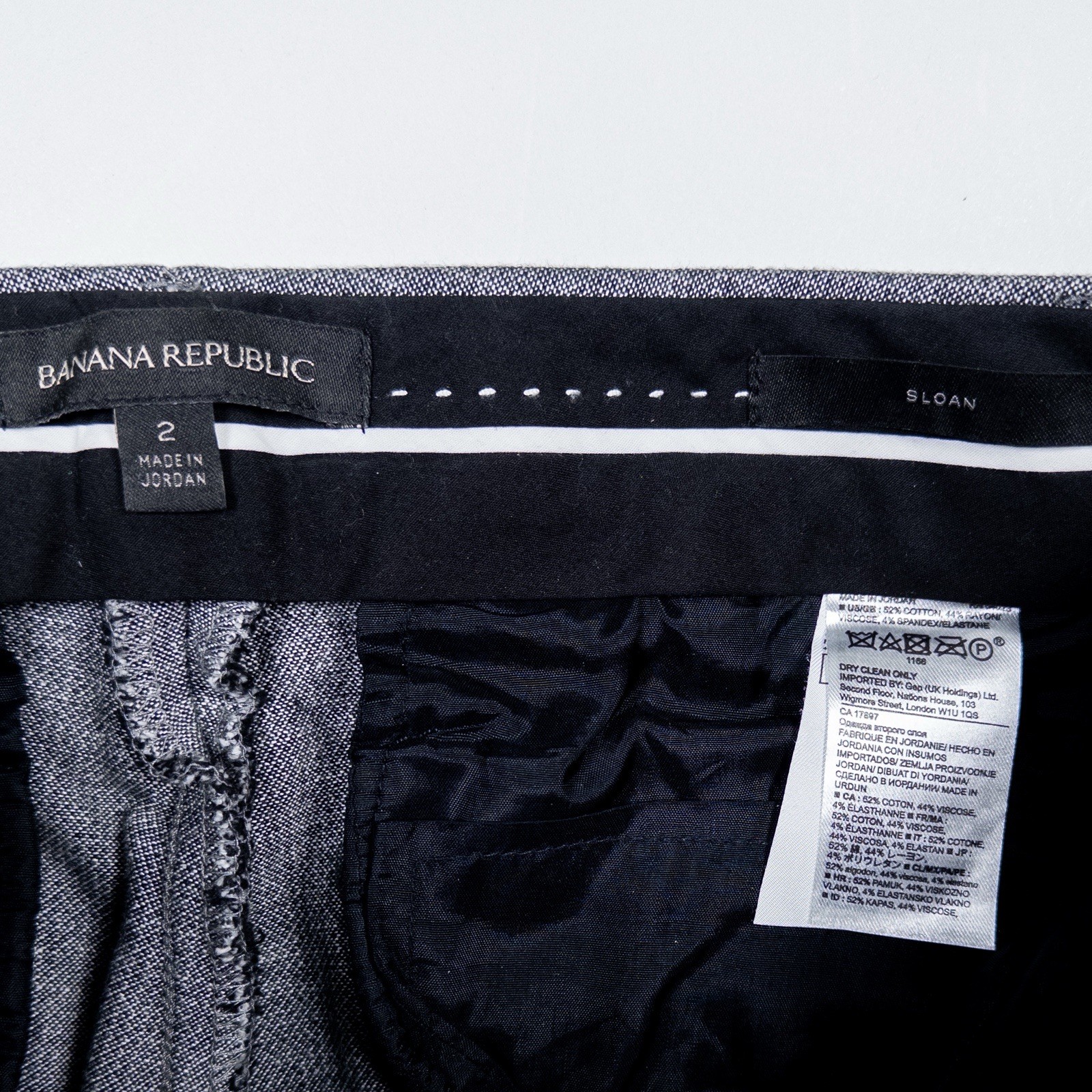 Banana Republic Sloan Gray Slim Ankle Dress Pants Women’s Size 2 Work Office