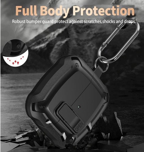 Galaxy Buds 3 Pro/Buds 3 Custodia 2024 con Clip di Blocco Sicuro, Nero - Foto 3 di 9