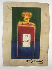 Andy Warhol COA Art Painting Original Drawing Vintage Paper Signed