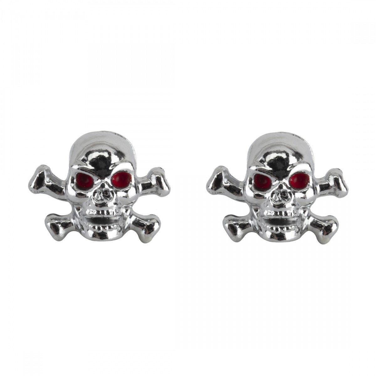 Хромированные колпачки клапанов Skull-X Bones для клапанов Schrader - Декоративный и прочный велосипед