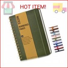 Lined Spiral Journal Notebook, A5 Hardcover Spiral Journals for Women Men, 150 N