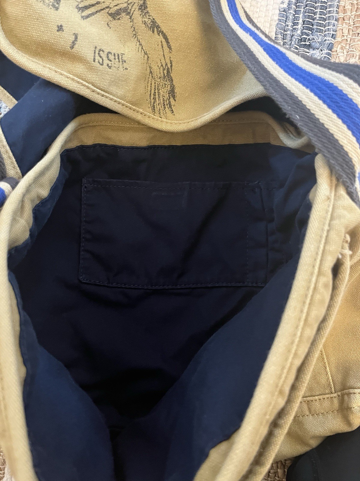 Vintage Abercrombie and Fitch Tan Canvas Messenger Bag 18x13”