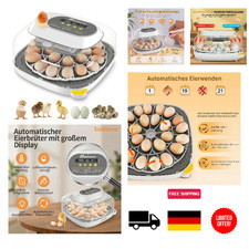 Brutautomat 24 Eier, Eierwende, Temperaturkontrolle, 4 Modi