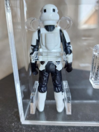 GRADED VINTAGE STAR WARS - UKG not AFA 80% - BIKER SCOUT - LASER CASE - HK COO - Picture 7 of 9