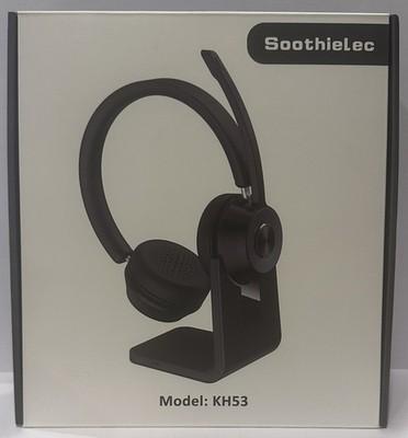 Soothielec KH53 Wireless Bluetooth Headset w/ Charging Stand NEW