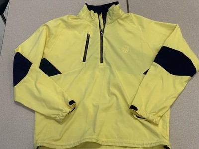 Cal Club SF Zero Restriction Tour Series Men's 1/4 Zip Windbreaker M Yellow Navy