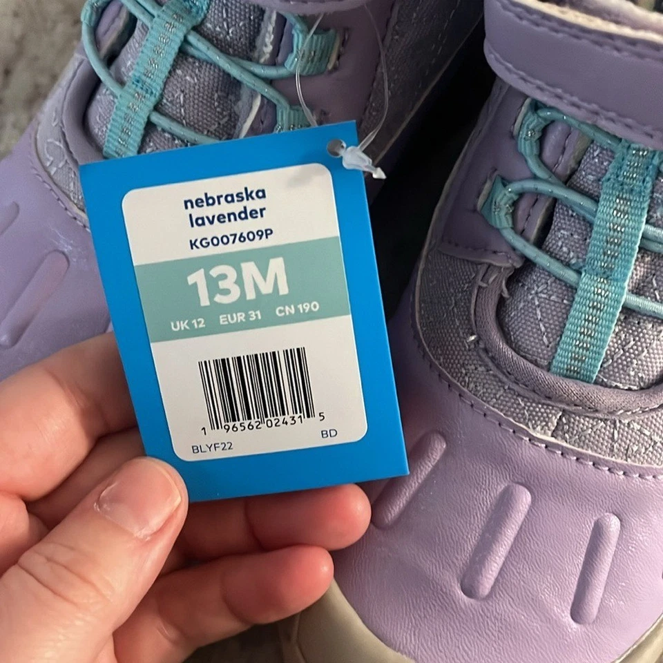 Zapatos Stride Rite morados para niños Foto 3 de 4