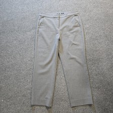 J Crew Pants Womens 12 Gray Kate Cotton Blend Tapered Flat Front Career Casual