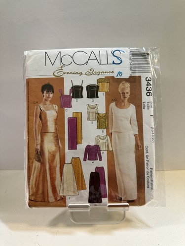 McCall's 3436 Formal Lined Tops, Skirts, & Stole Sz 16-20 ©2001 Y2K Uncut