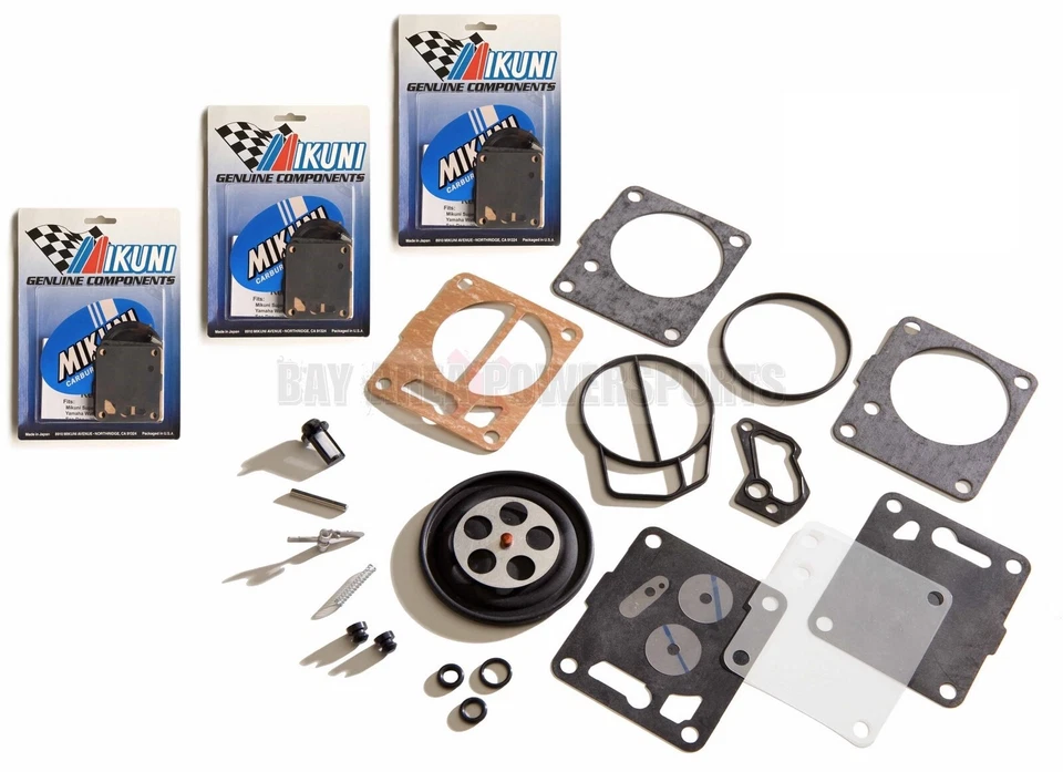 Kit de reconstrucción de carburador triple carburador Mikuni genuino Yamaha SUV GP XL 1200 GP1200 Foto 2 de 2
