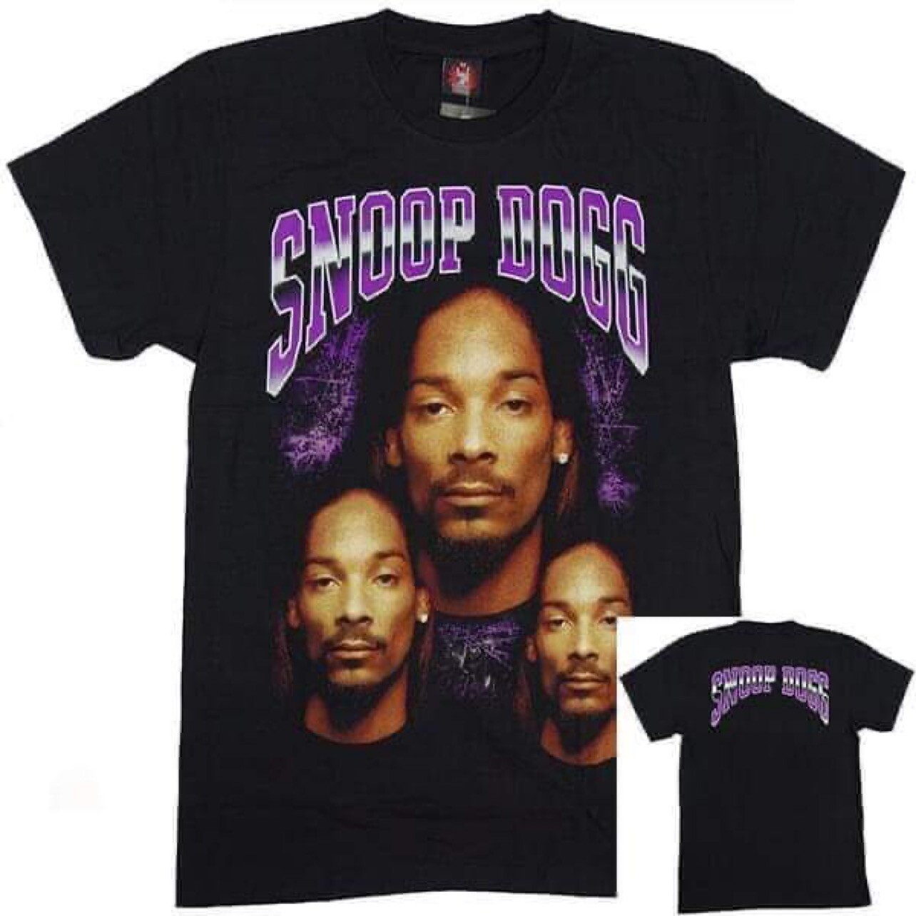 FILA ✅Snoop Dogg RapTee Bootleg Thai Merch Design stampato fronte posteriore Taglia:XL