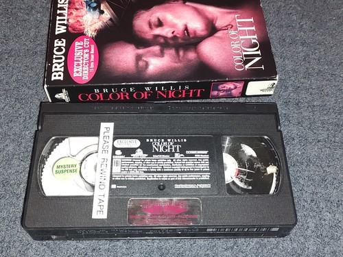 Color Of Night VHS Bruce Willis Suspense Thriller Director's Cut - Foto 6 di 6