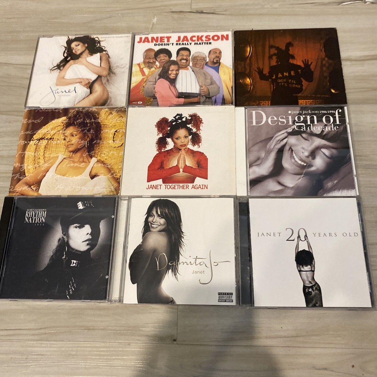 Janet Jackson 9 CD LOT -5 IMPORT SINGLES Damita Jo All For You