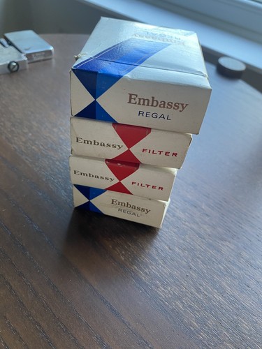 4 Embassy Cigarette Boxes Regal Empty - Picture 5 of 8
