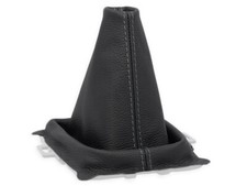 SCHALTMANSCHETTE FUR FORD FIESTA MK6 2008-2012 SCHALTSACK NATURLEDER NAHT GRAU