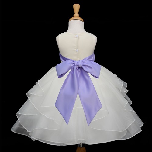 DESFILE ORGANZA VESTIDO FLOR NIÑA COMUNIÓN BAUTISMO PASCUA VACACIONES CUMPLEAÑOS NIÑOS - Imagen 10 de 41