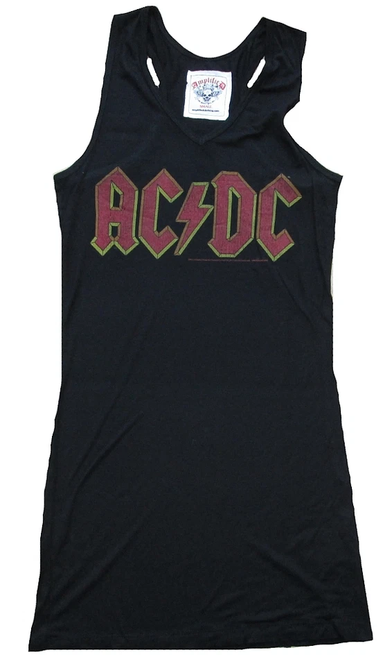 AMPLIFIED Official AC/DC ACDC Logo Rock Star Designer Tunika Top Kleid S 38 - Bild 1 von 1