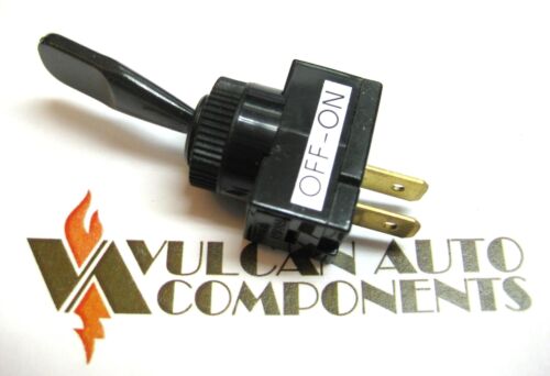 Vulcan Economy Toggle Switch On/Off SPST Black Handle 20 AMP ½ “ Mounting Hole - Bild 2 von 2