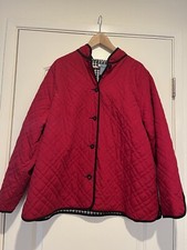 Koret Woman Size 22 Button Up Jacket Blazer Reversible Red Houndstooth Sharp!