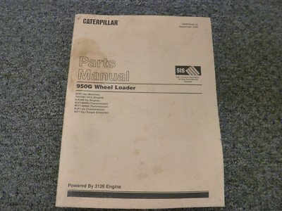 Caterpillar Cat 950g Wheel Loader W 3126 Engine Parts Catalog Manual 
