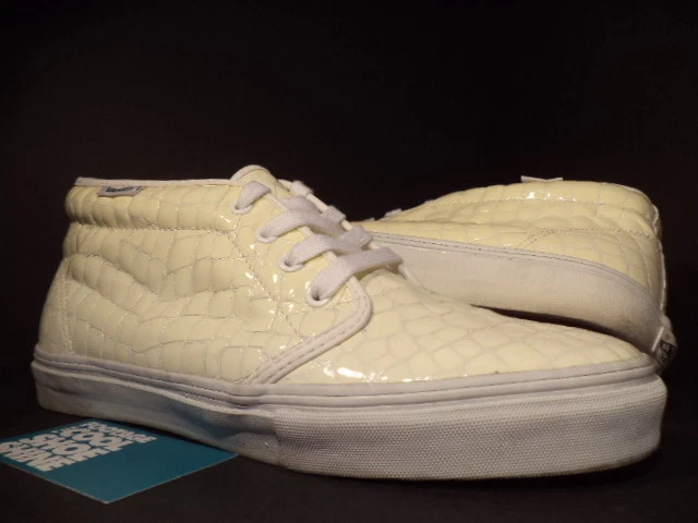 2008 BOTTE VANS VAULT CHUKKA LX PEAU CROCODILE BLANC SUPREME VN 0EHAXIM 9