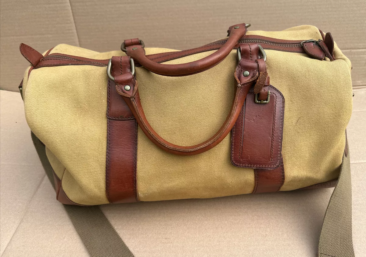 Ralph Lauren Madison Safari Traveler L Duffle Bag Canvas &