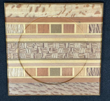 Vintage Native Timbers of New Zealand Coaster - 6 Types of Wood - 4 1/8" Square