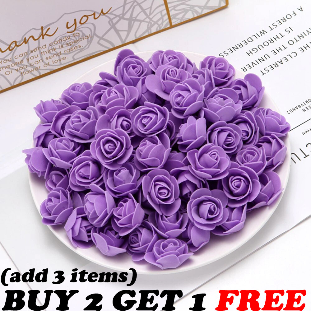 Bulk Foam Mini Rose Heads - 100 Or 500 Count For Wedding Decor, Centerpieces & Crafting (Red) 9 thumbnail image