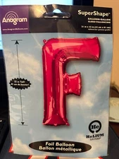 Anagram Super Shape Helium Foil Balloon Pink 32 Inch Letter F Brand New