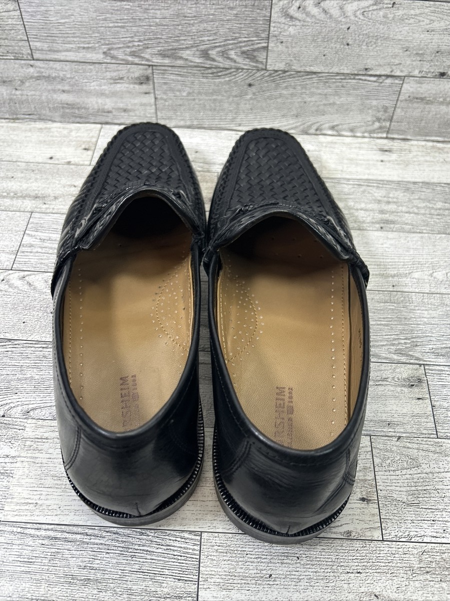 Florsheim 12073 Jareth Black Woven Dress Shoes Loafers Men display picture 2