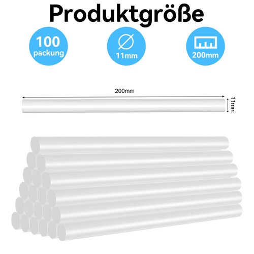 2kg Heissklebestifte 11mm x 200mm Klebestifte Heißkleber Klebepatrone Sticks - Bild 3 von 8
