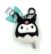 Squishmallows Kellytoy Sanrio Mini Plush 3.5" Kuromi Clip On Key Chain NWT