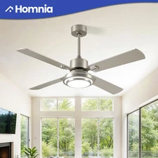 52" Retro Ceiling Fan Memory Function Reversible 6 Speeds Light Remote Control