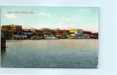#ad Postcard Water Front Portland Oregon $3.43
