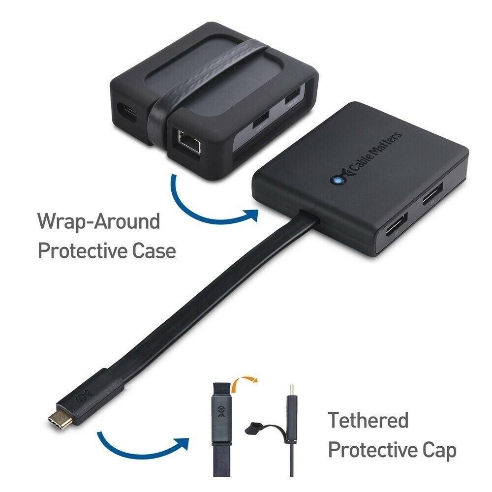 Cable Matters USB-C Dock Multi Port Adapter w/HDMI/DP/VGA/USB