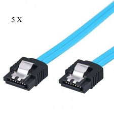 5 x SATA 3.0 SATAiii 6Gb/s Data Cable Wire 18" For HDD Hard Drive SSD BLUE