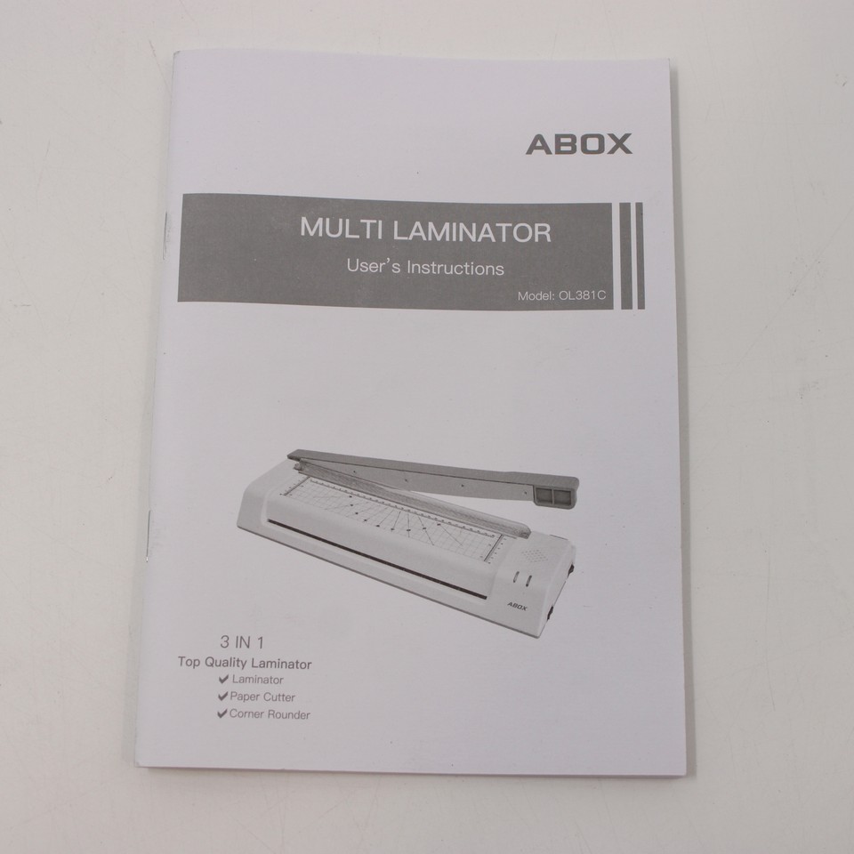 Abox A3 Laminator Machine with Paper Cutter White OL381C eBay