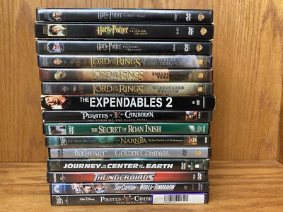 15 DVD Harry Potter Lord of the Rings Pirates Thunderbirds Narnia InkHeart Sky +