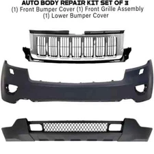 Front Bumper Cover And Grille Assembly Kit For 2011-2013 Jeep Grand Cherokee