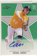 MICHAEL MASSEY 2020 Leaf Perfect Game PG Blank Back AUTO /1 TIGERS 1/1