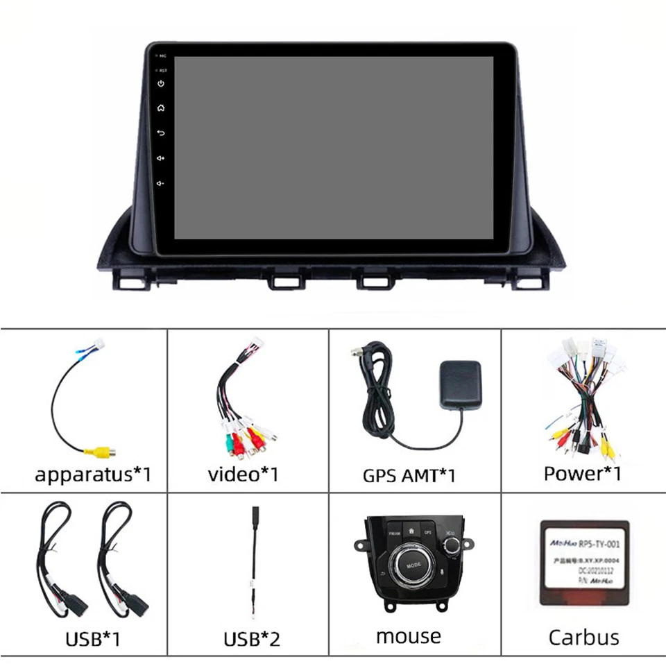 For Mazda 2/CX-3 2014-21 Wireless Carplay 4-64G Android 13 Car Stereo Radio GPS - Image 3 of 4