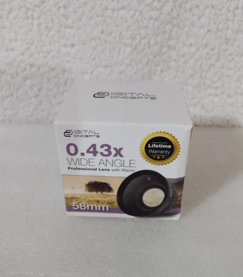 0.43X SUPER WIDE ANGLE LENS with MACRO 58mm to CANON REBEL EOS SLR 1DSLR 18-55mm - Image 3 of 4