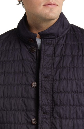 Peter Millar M Greenwich Jacket Washed Black Garment Dyed Quilted Coat $250 - Picture 3 of 9