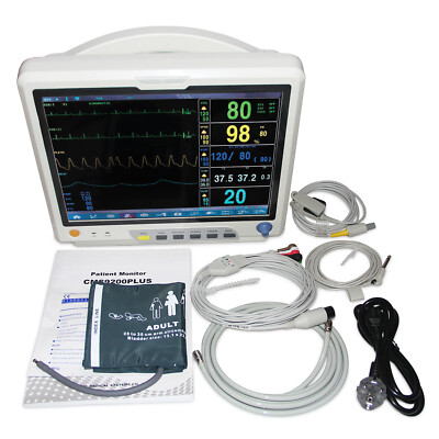Vitalparameter-Patientenmonitor,EKG+NIBP+SPO2+PR+RESP+TEMP,FDA,Touchscreen
