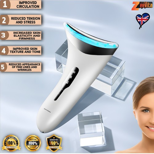 LED Microcurrent Skin Tightening Lifting Device Face Neck Facial Beauty Machine - Picture 6 of 9
